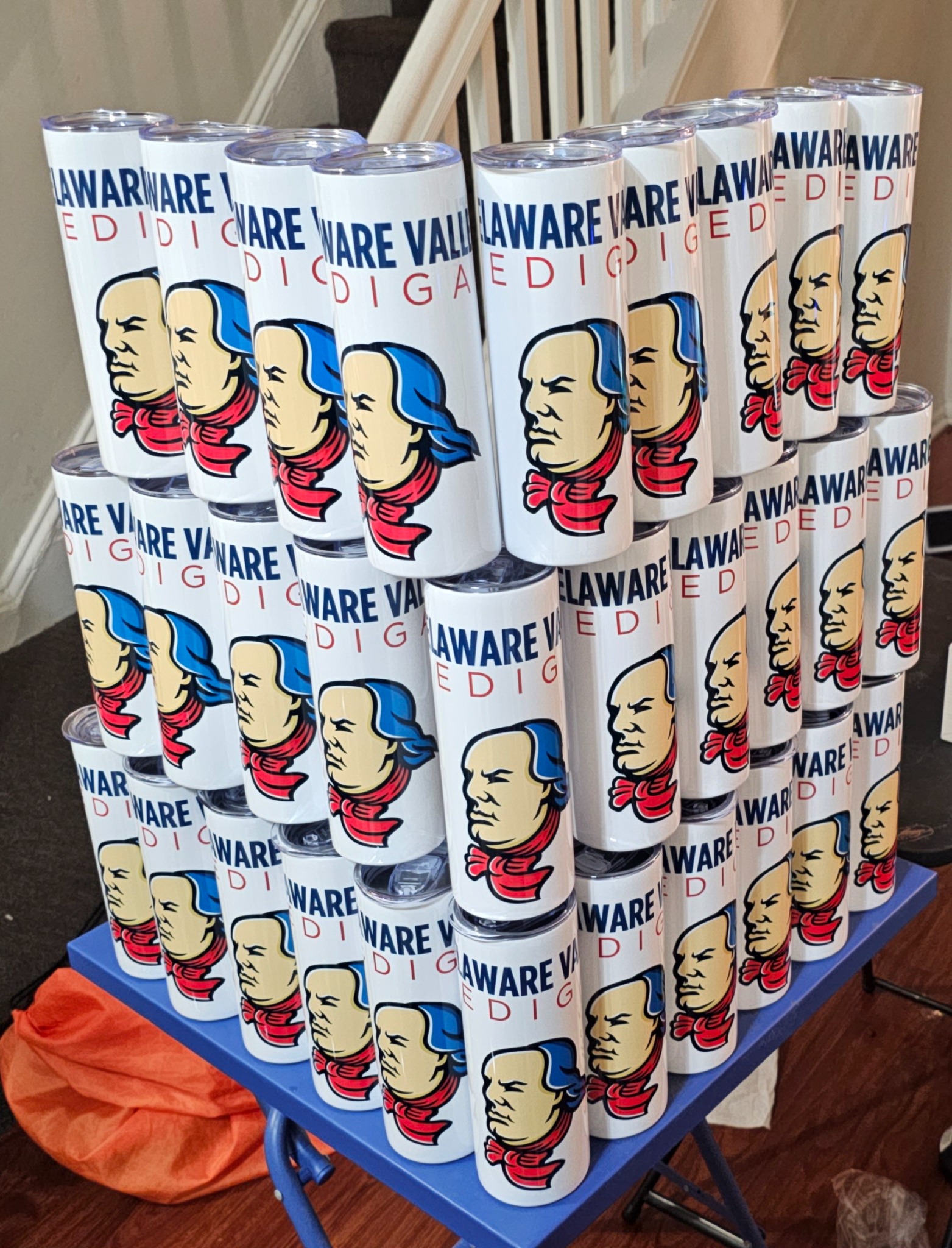 Bulk custom sublimated tumblers made in Glenside Pennsylvania